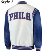 Philadelphia 76ers Renegade Full-Snap Satin Jackets