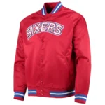 Philadelphia 76ers Sixers Satin Full-Snap Jackets