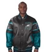 Philadelphia Eagles Leather Bomber Varsity Jacket