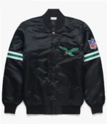 Philadelphia Eagles Striped Starter Satin Jacket1