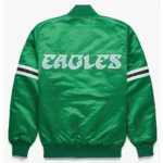 Philadelphia Eagles Striped Starter Satin Jacket4