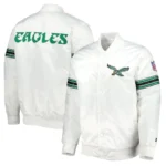 Philadelphia Eagles Striped Starter Satin Jacket7