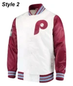 Philadelphia Phillies Bomber Satin Jacket2