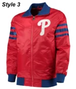 Philadelphia Phillies Bomber Satin Jacket3