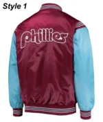 Philadelphia Phillies Bomber Satin Jacket4