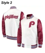 Philadelphia Phillies Bomber Satin Jacket7