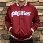 Philadelphia Phillies Satin Raglan Full-Snap Jacket9