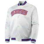 Philadelphia Sixers 76ers Bomber Classics Raglan Satin Full-Snap Jacket