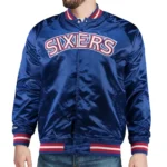 Philadelphia Sixers 76ers Bomber Classics Raglan Satin Jacket