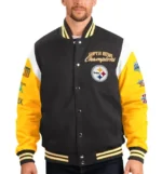 Pittsburgh Steelers 6 Time Super Bowl Varsity Jacket