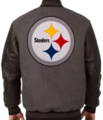 Pittsburgh Steelers Black and Gray Varsity Jackets