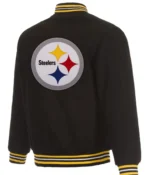 Pittsburgh Steelers Bomber Black Wool Jackets