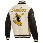 Pittsburgh Steelers Retro Classic Varsity Cream Jackets