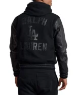 Polo Ralph Lauren LA Dodgers MLB Black Baseball Bomber Jacket