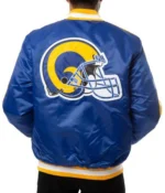 Rams LA Satin Blue Bomber Jacket