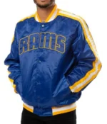 Rams LA Satin Blue Bomber Varsity Jackets