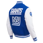 Retro Classic New York Giants Bomber Blue Wool Varsity Jacket