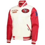 Retro Classic San Francisco 49ers Cream And Red Varsity Jackets