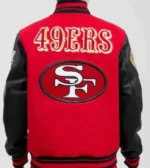 Retro Classic San Francisco 49ers Rib Wool Bomber Jacket