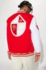 SF 49ers Red & White Wool Jacket