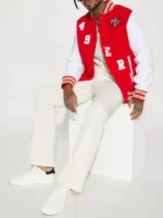 SF 49ers Red & White Wool Varsity Jackets