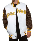 San Diego Padres Bomber Brown and White Jacket