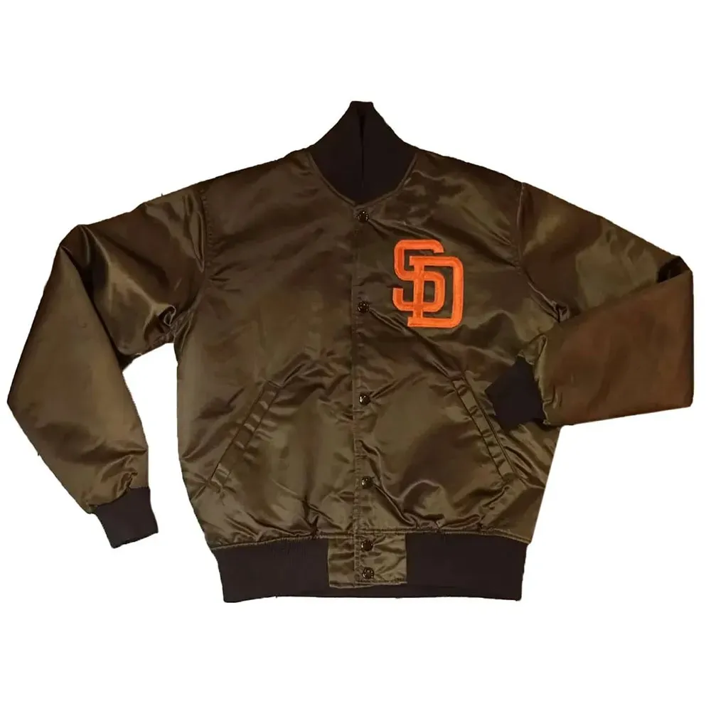 San Diego Padres Emma Stone Brown Bomber Jacket