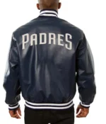 San Diego Padres Navy Blue Leather Jackets