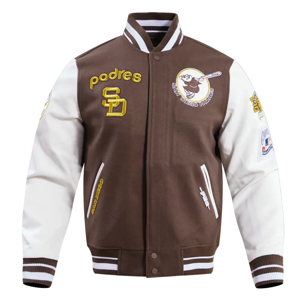 San Diego Padres Retro Classic Rib Wool Varsity Jacket