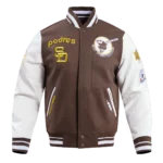 San Diego Padres Retro Classic Rib Wool Varsity Jacket