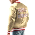 San Francisco 49ers Ace Gold Full-Snap Satin Varsity Jackets