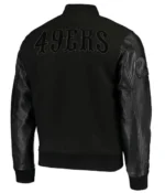 San Francisco 49ers Black Leather Varsity Jackets