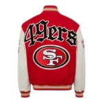 San Francisco 49ers Black & Red Wool Letterman Jackets