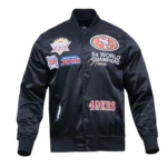 San Francisco 49ers Championship Black Satin Jacket