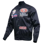 San Francisco 49ers Championship Black Satin Jackets