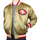 San Francisco 49ers Gold Starter Satin Jacket3