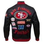 San Francisco 49ers Old English Satin Jackets