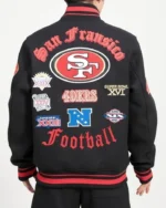 San Francisco 49ers Old English Wool Bomber Varsity Jackets