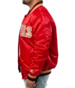 San Francisco 49ers Red And Black Satin Starter Jackets