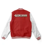 San Francisco 49ers Red And White Varsity Wool Jackets