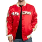 San Francisco 49ers Red Satin Stripes Jacket