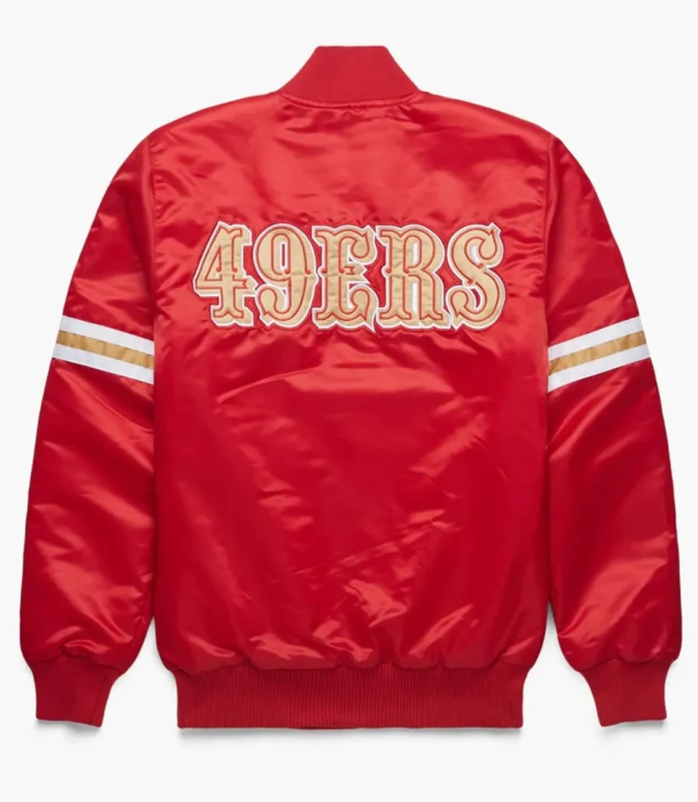 San Francisco 49ers Red Satin Varsity Jackets