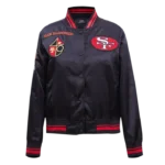 San Francisco 49ers Retro Classic Rib Satin Jacket