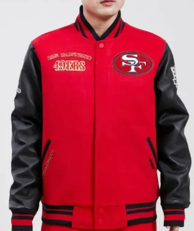 San Francisco 49ers Retro Classic Rib Wool Varsity Jacket