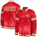 San Francisco 49ers Scarlet Midfield Satin Full-snap Varsity Starter Jacket