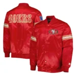 San Francisco 49ers Starter Red Bomber Satin Jacket