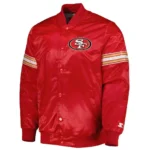 San Francisco 49ers Starter Red Bomber Satin Jackets