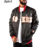 San Francisco 49ers Starter Satin Black Jacket7