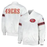 San Francisco 49ers The Power Forward White Varsity Jacket