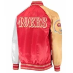 San Francisco 49ers The Reliever Varsity Scarlet Satin Jackets